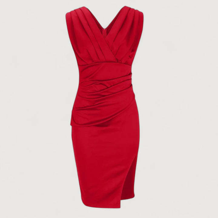 ISABELA | VESTIDO SIN MANGAS CON ESCOTE EN V