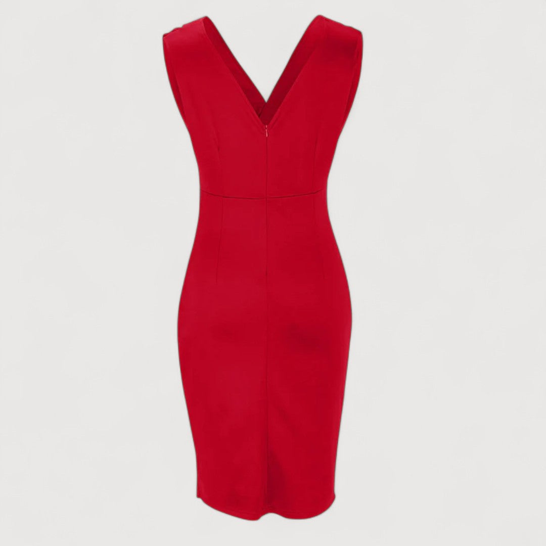ISABELA | VESTIDO SIN MANGAS CON ESCOTE EN V
