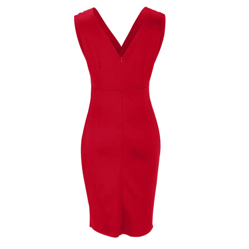 ISABELA | VESTIDO SIN MANGAS CON ESCOTE EN V