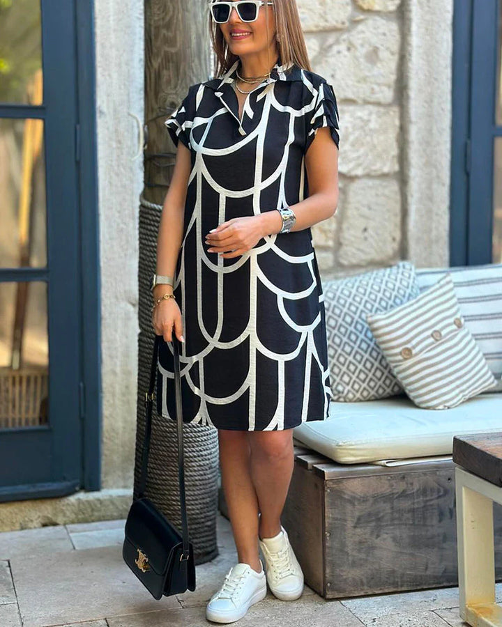 BLANCA | VESTIDO CLÁSICO DE MANGA CORTA