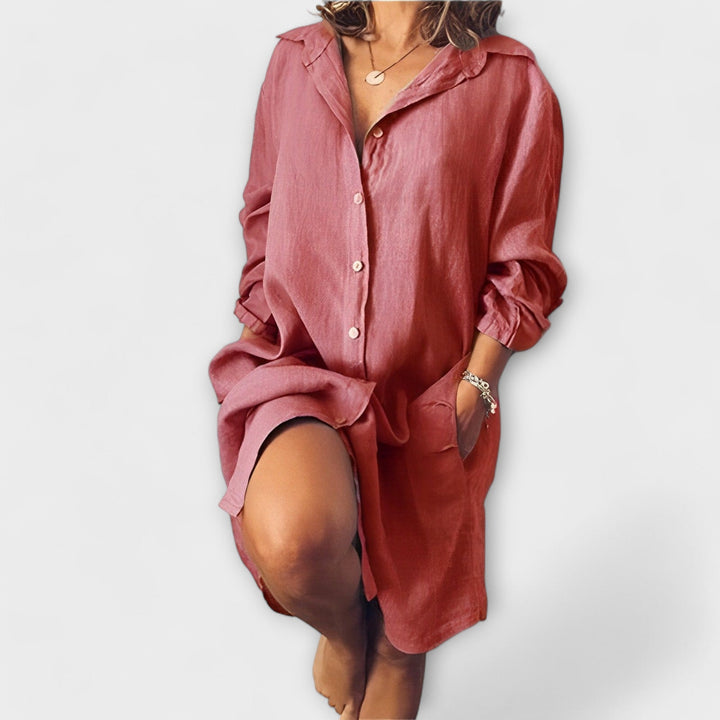 Blusa Casual de Lino para el Día a Día