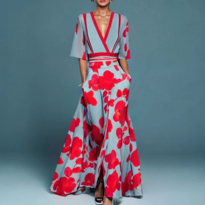 LEONOR | VESTIDO FLORAL ELEGANTE