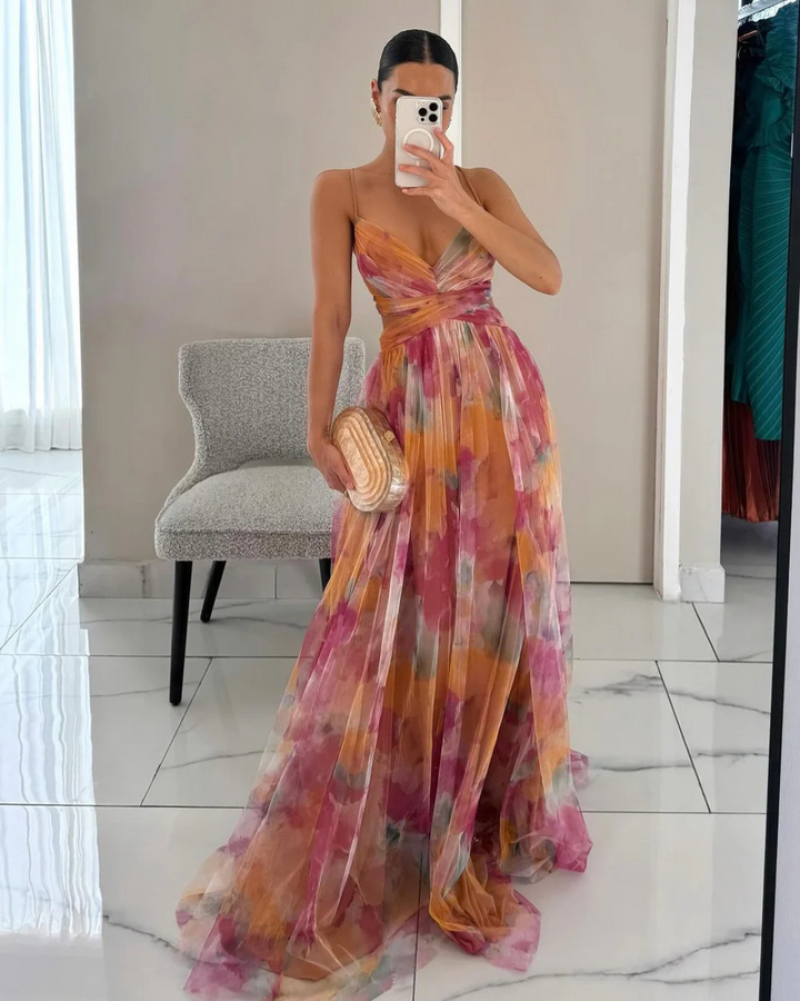 VALENTINA | VESTIDO LARGO FLORAL