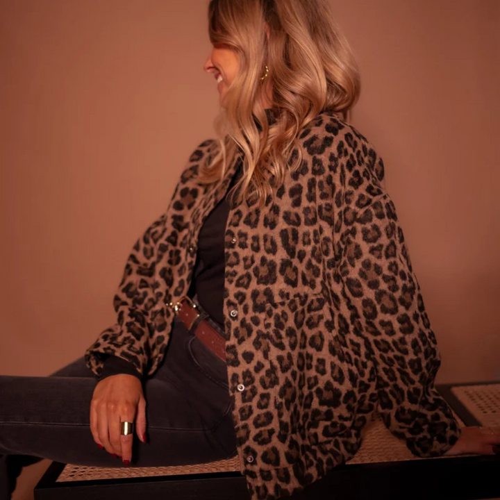 ANDREZA | CHAQUETA DE MODA CON ESTAMPADO DE LEOPARDO
