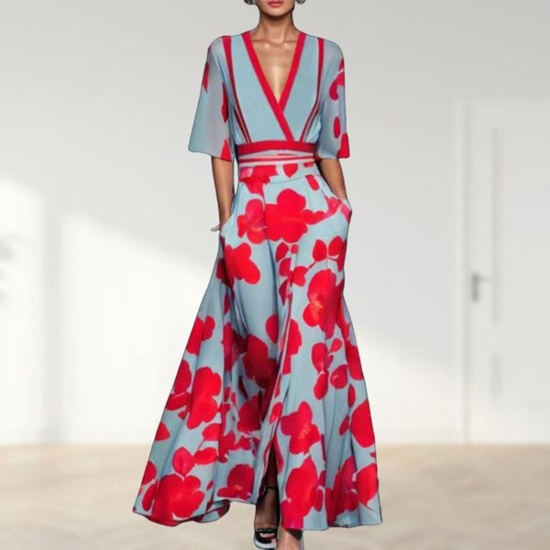 LEONOR | VESTIDO FLORAL ELEGANTE