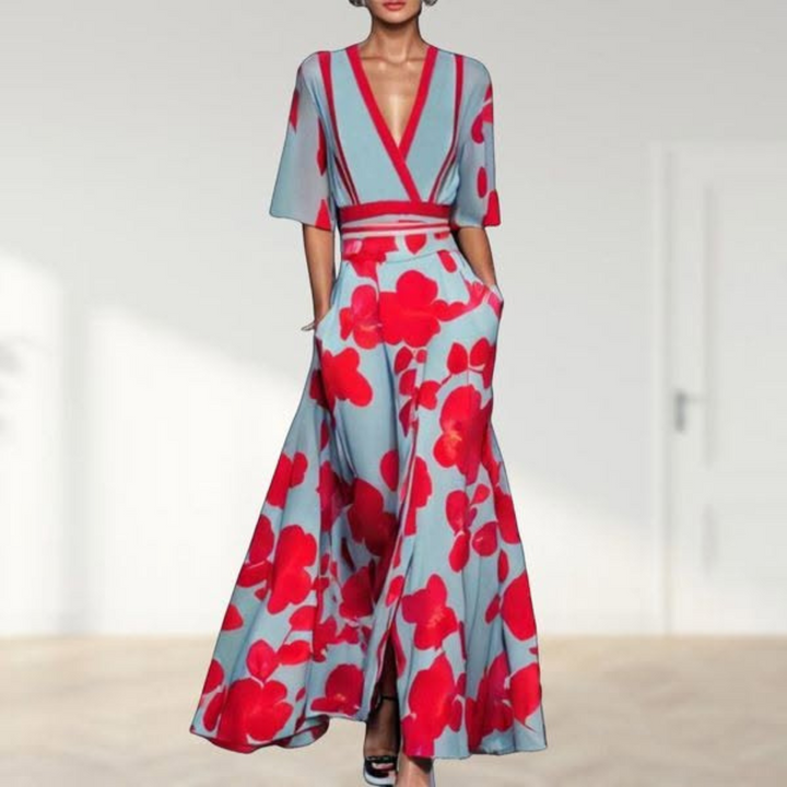 LEONOR | VESTIDO FLORAL ELEGANTE