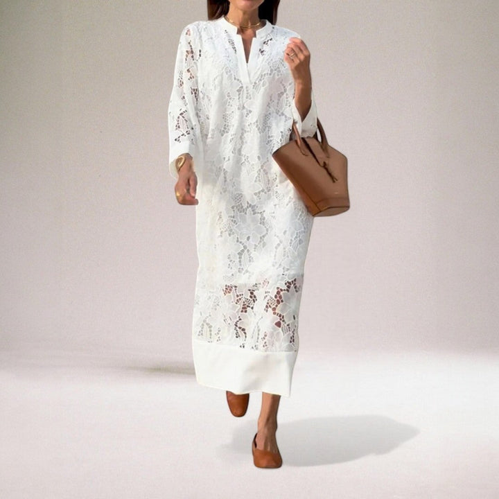 DÁLIA | VESTIDO LARGO DE ENCAJE SOFISTIFACO