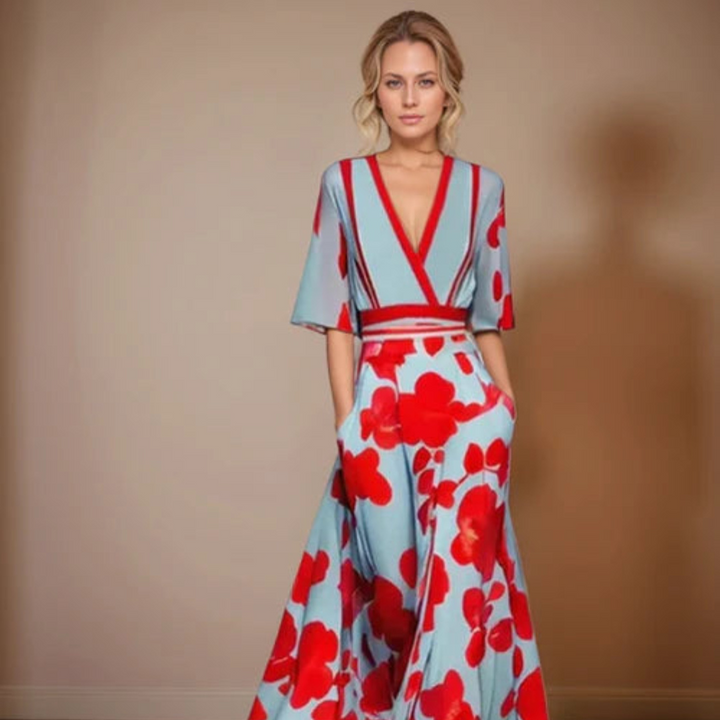 LEONOR | VESTIDO FLORAL ELEGANTE