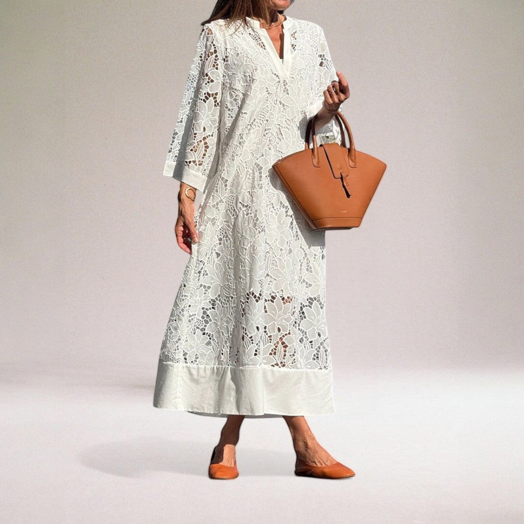 DÁLIA | VESTIDO LARGO DE ENCAJE SOFISTIFACO