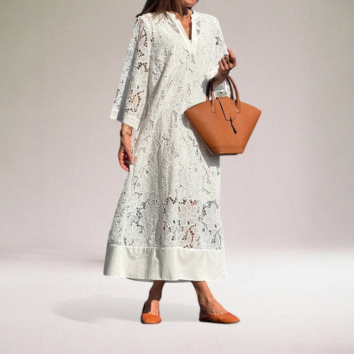 DÁLIA | VESTIDO LARGO DE ENCAJE SOFISTIFACO