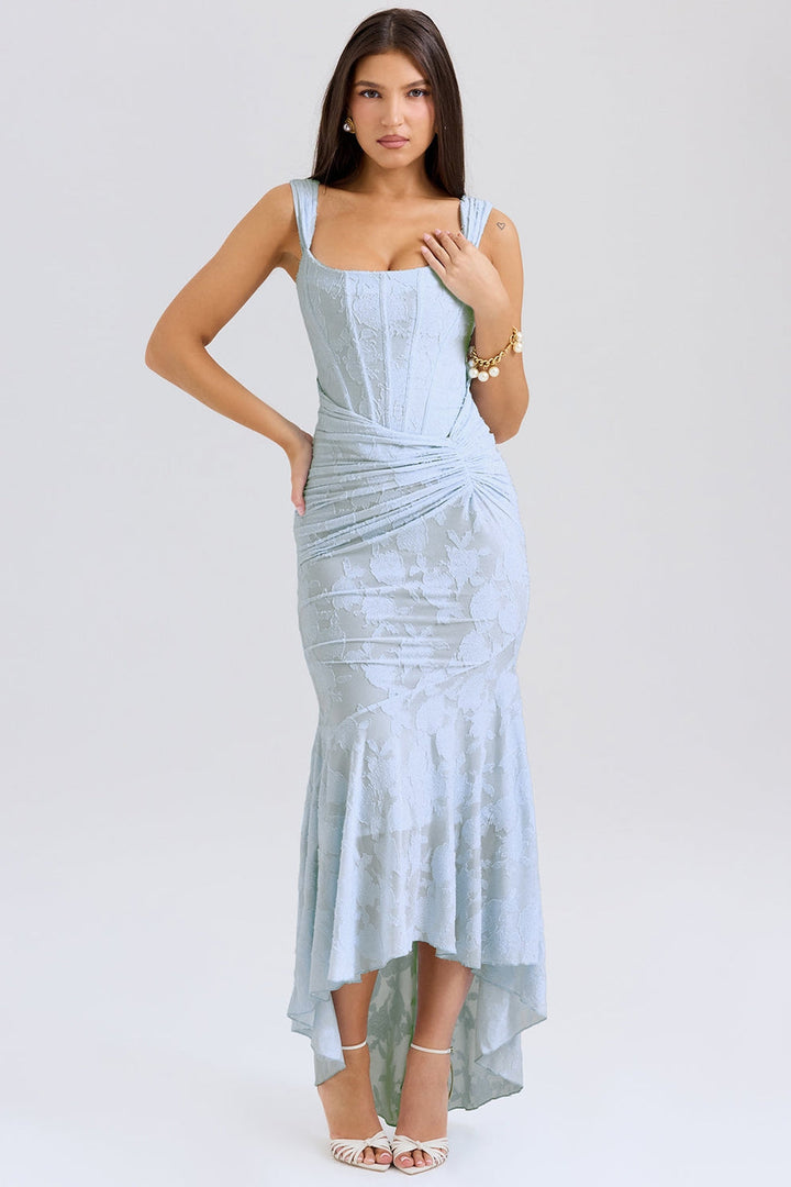ELVA | VESTIDO MINIMALISTA CON CAÍDA ASIMÉTRICA