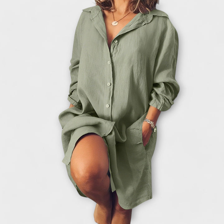 Blusa Casual de Lino para el Día a Día