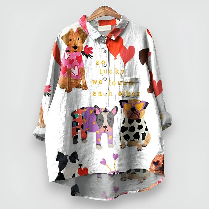 ALMA | CAMISA SIN MANGAS CON ESTAMPADO ARTÍSTICO