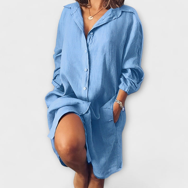 Blusa Casual de Lino para el Día a Día
