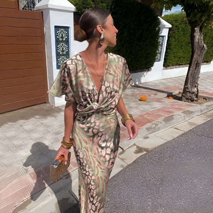 CAISA | VESTIDO LARGO CON DETALLES
