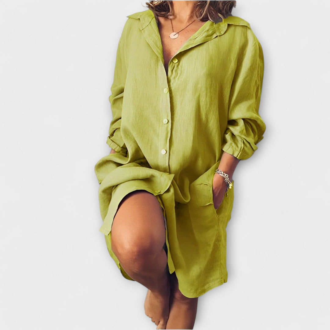 Blusa Casual de Lino para el Día a Día